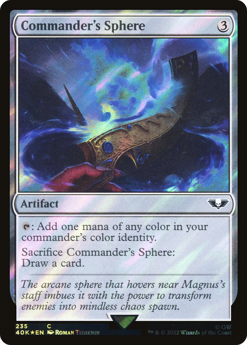Commander's Sphere (235) (Surge Foil) (40K-235) - Warhammer 40,000 Commander Foil