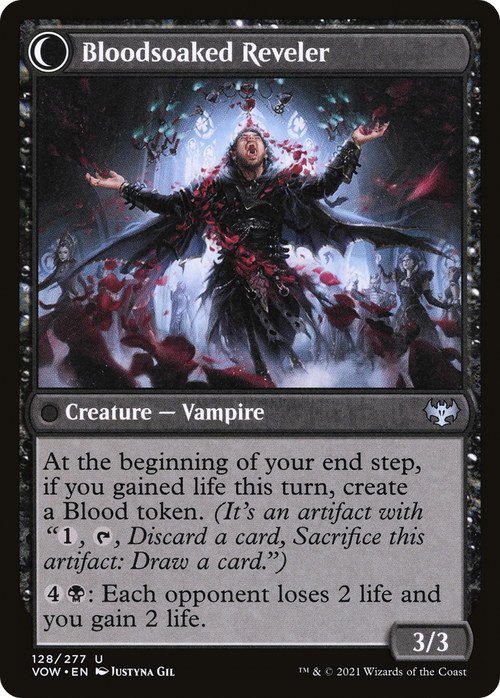 Restless Bloodseeker (VOW-128) - Innistrad: Crimson Vow: (Double Faced Transform)