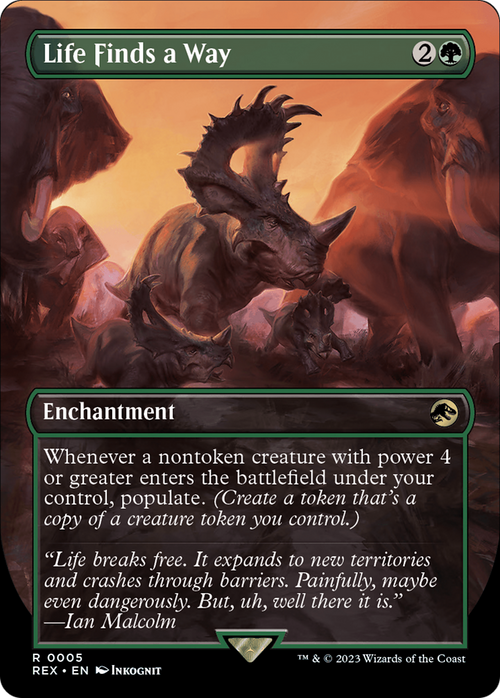 Life Finds a Way (Borderless) (REX-005) - Jurassic World Collection