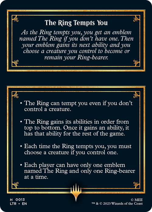 The Ring // The Ring Tempts You (TLTR-H13) - Tales of Middle-earth Tokens