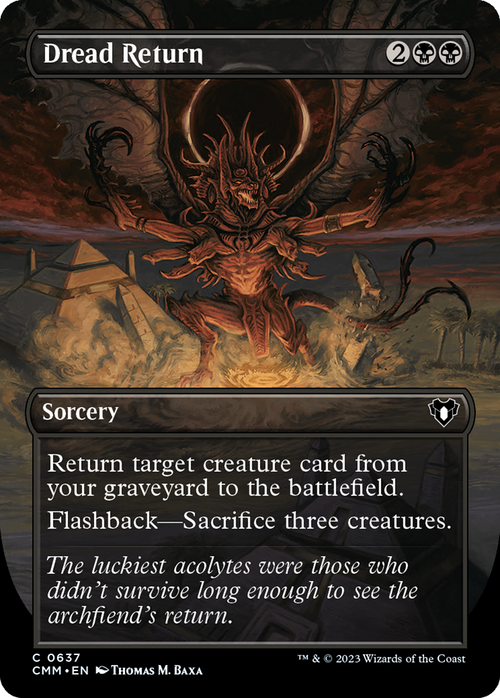 Dread Return (Borderless) (CMM-637) - Commander Masters Foil