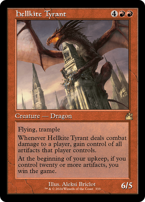Hellkite Tyrant (Retro Frame) (RVR-333) - Ravnica Remastered Foil