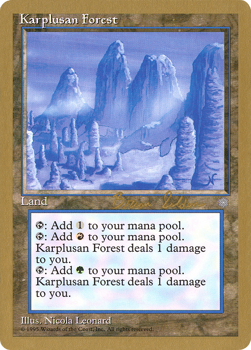 Karplusan Forest - 1998 Brian Selden (ICE) (WCD-) - World Championship Decks 1998