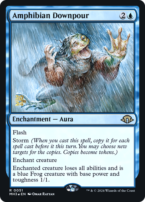 Amphibian Downpour (PRE-051) - Modern Horizons 3 Promos Foil