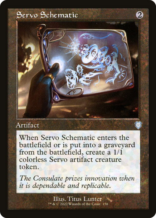 Servo Schematic (Retro Frame) (BRC-158) - The Brothers' War Commander