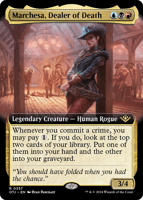 Marchesa, Dealer of Death (Extended Art) (OTJ-357) - Outlaws of Thunder Junction: (Extended Art) Foil