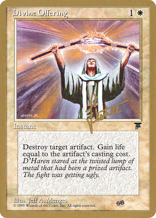 Divine Offering - 1996 Bertrand Lestree (LEG) (SB) (WCD-) - Pro Tour Collector Set