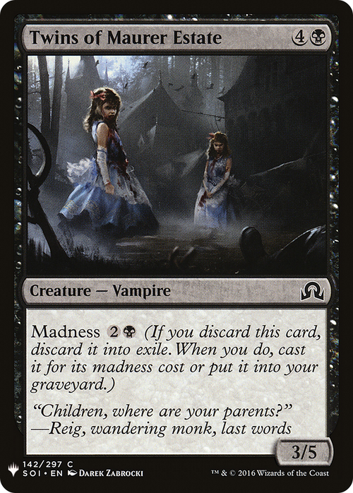 Twins of Maurer Estate (LIST-SOI-142) - The List
