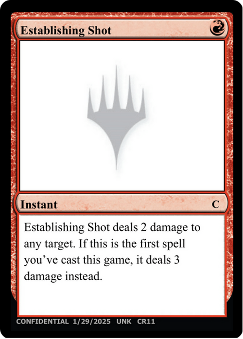Establishing Shot (UNK-CR11A) - Un-Known Event Playtest Cards