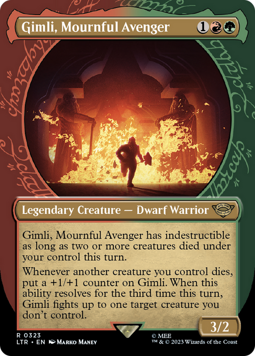 Gimli, Mournful Avenger (Showcase) (LTR-323) - The Lord of the Rings: Tales of Middle-earth: (Showcase) (Borderless)