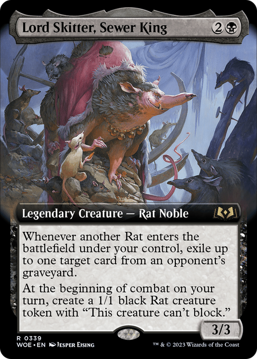 Lord Skitter, Sewer King (Extended Art) (WOE-339) - Wilds of Eldraine: (Extended Art) Foil