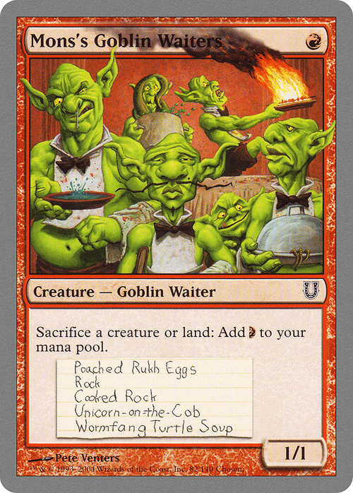 Mons's Goblin Waiters (UNH-082) - Unhinged