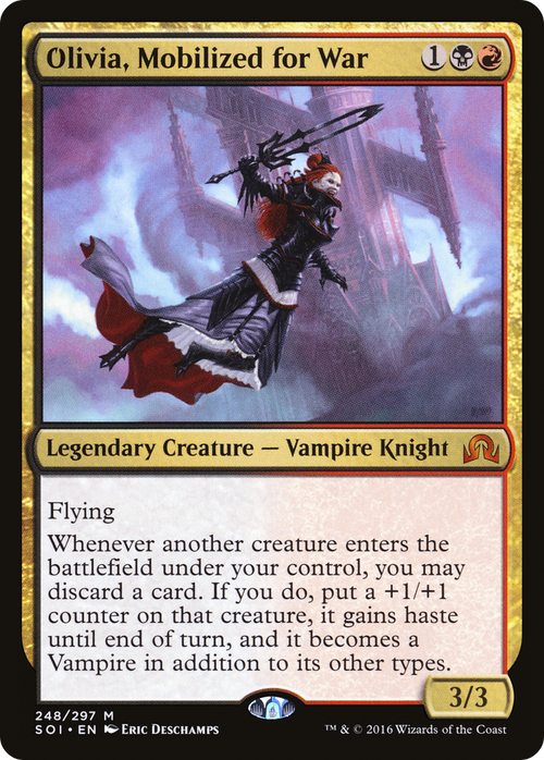 Olivia, Mobilized for War (SOI-248) - Shadows over Innistrad Foil