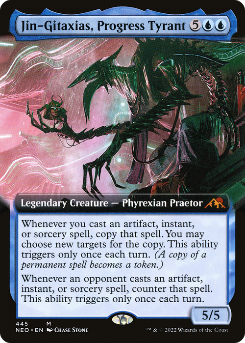 Jin-Gitaxias, Progress Tyrant (Extended Art) (NEO-445) - Kamigawa: Neon Dynasty: (Extended Art)