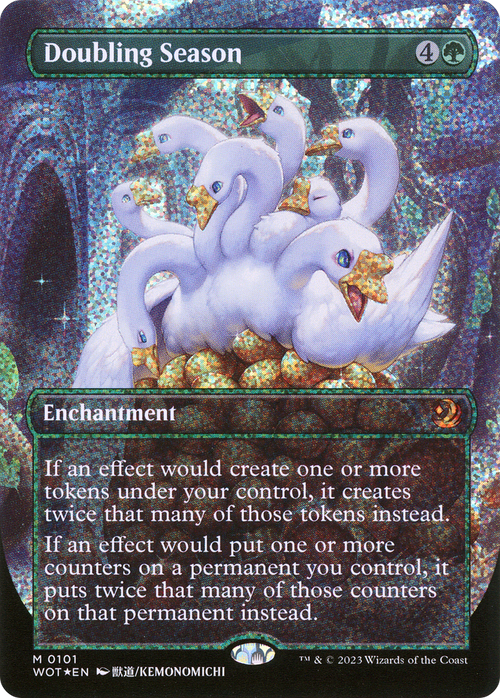 Doubling Season (Anime Borderless) (Confetti Foil) (WOT-101) - Wilds of Eldraine: Enchanting Tales Foil