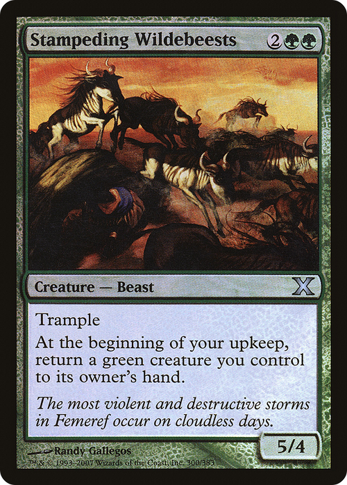 Stampeding Wildebeests (10E-300★) - Tenth Edition Foil
