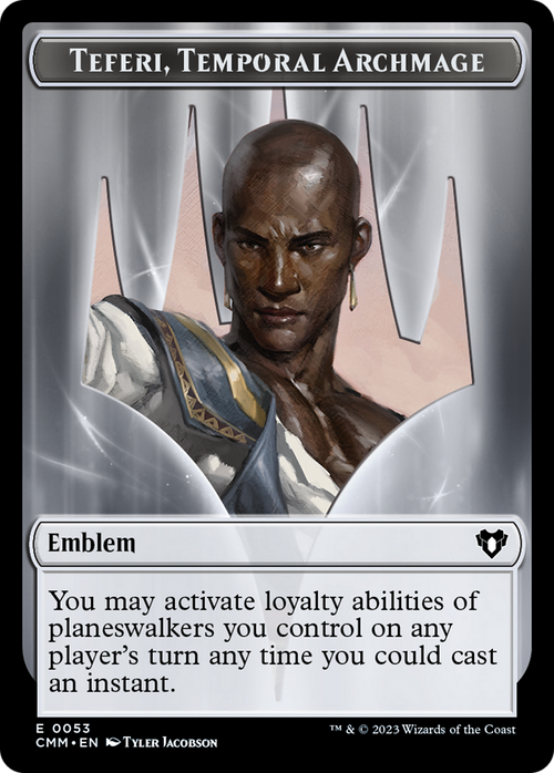 Teferi, Temporal Archmage Emblem (TCMM-053) - Commander Masters Tokens