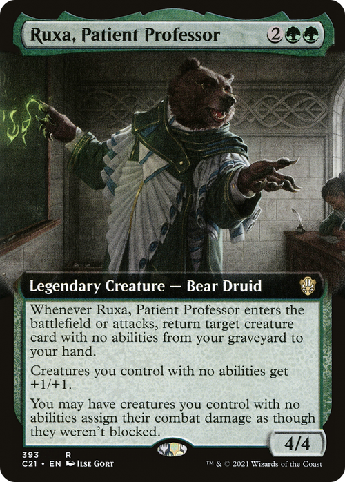 Ruxa, Patient Professor (Extended Art) (C21-393) - Commander 2021: (Extended Art)