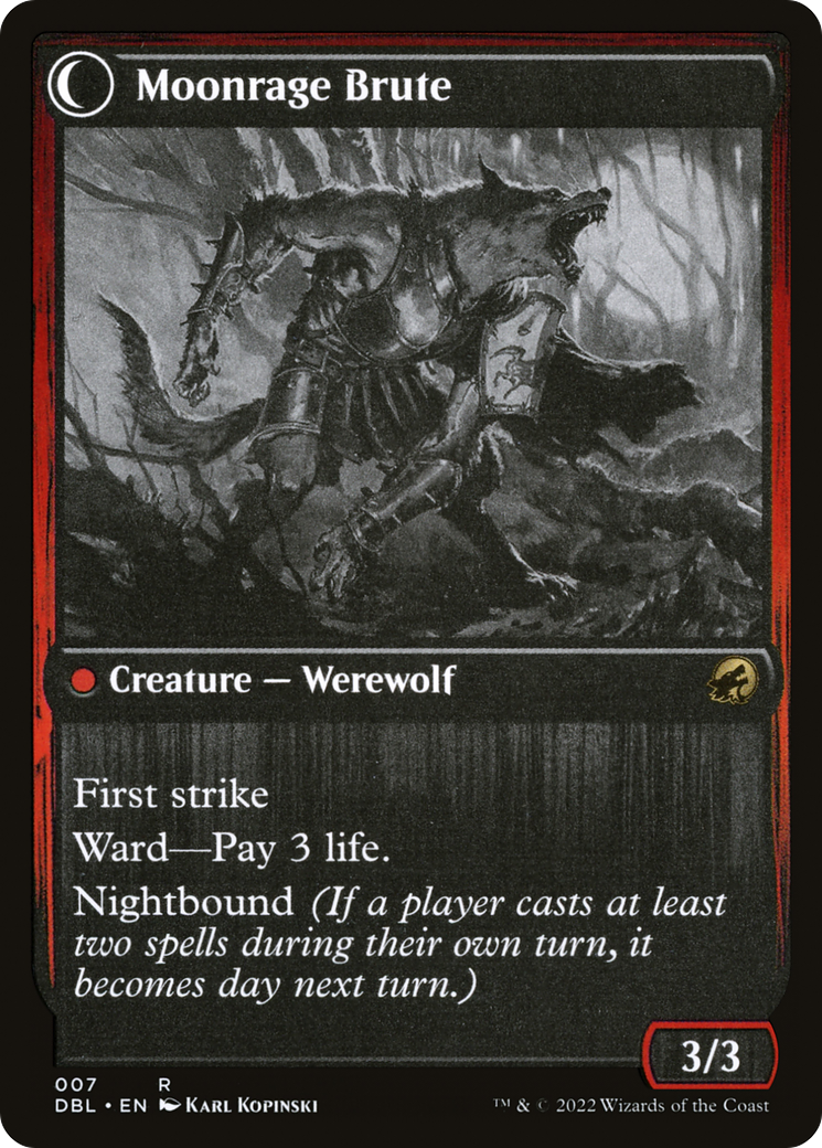Brutal Cathar (DBL-007) - Innistrad: Double Feature: (Double Faced Transform)