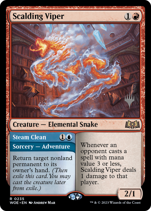 Scalding Viper (PPWOE-235) - Wilds of Eldraine Promos Foil