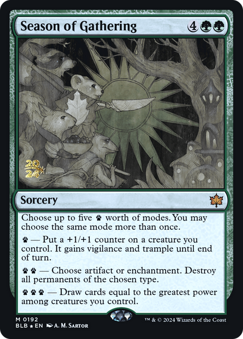 Season of Gathering (PRE-192) - Bloomburrow Promos Foil