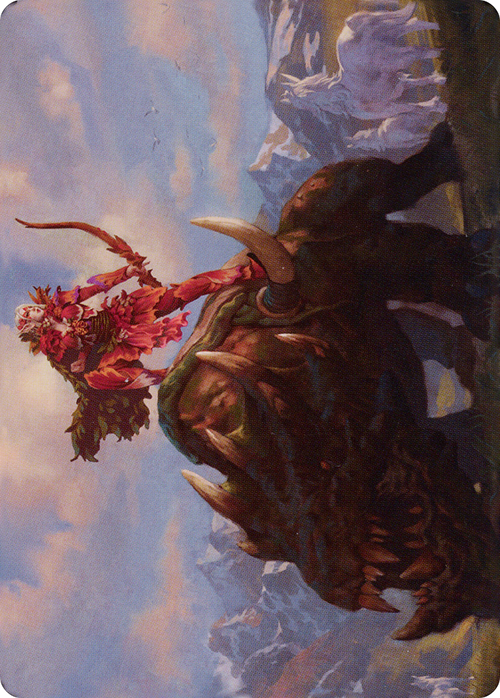 Meria's Outrider // Meria's Outrider (ADMU-037) - Dominaria United Art Series (Borderless)