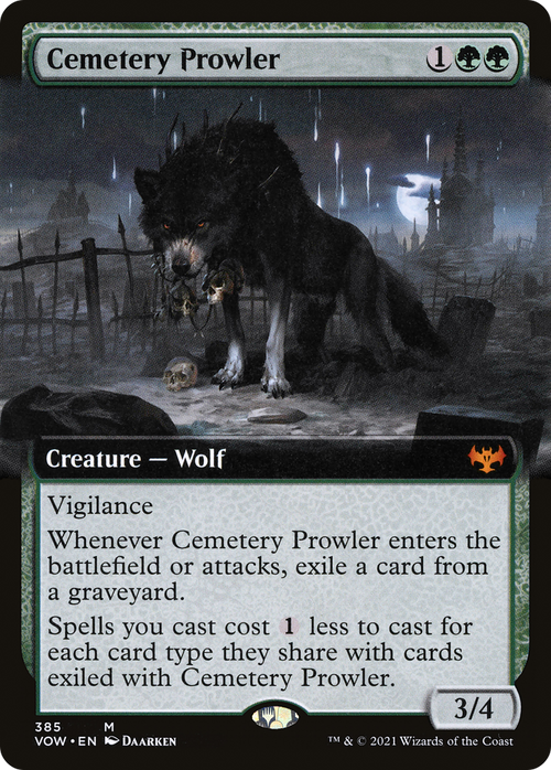 Cemetery Prowler (Extended Art) (VOW-385) - Innistrad: Crimson Vow: (Extended Art) Foil