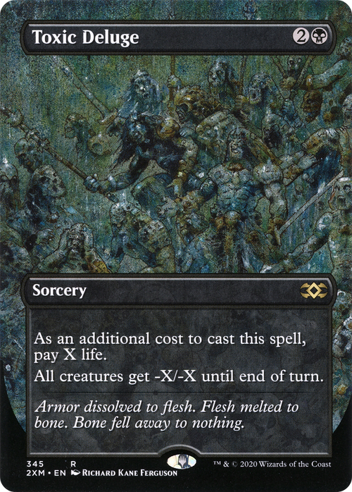 Toxic Deluge (Borderless) (2XM-345) - Double Masters (Borderless) Foil