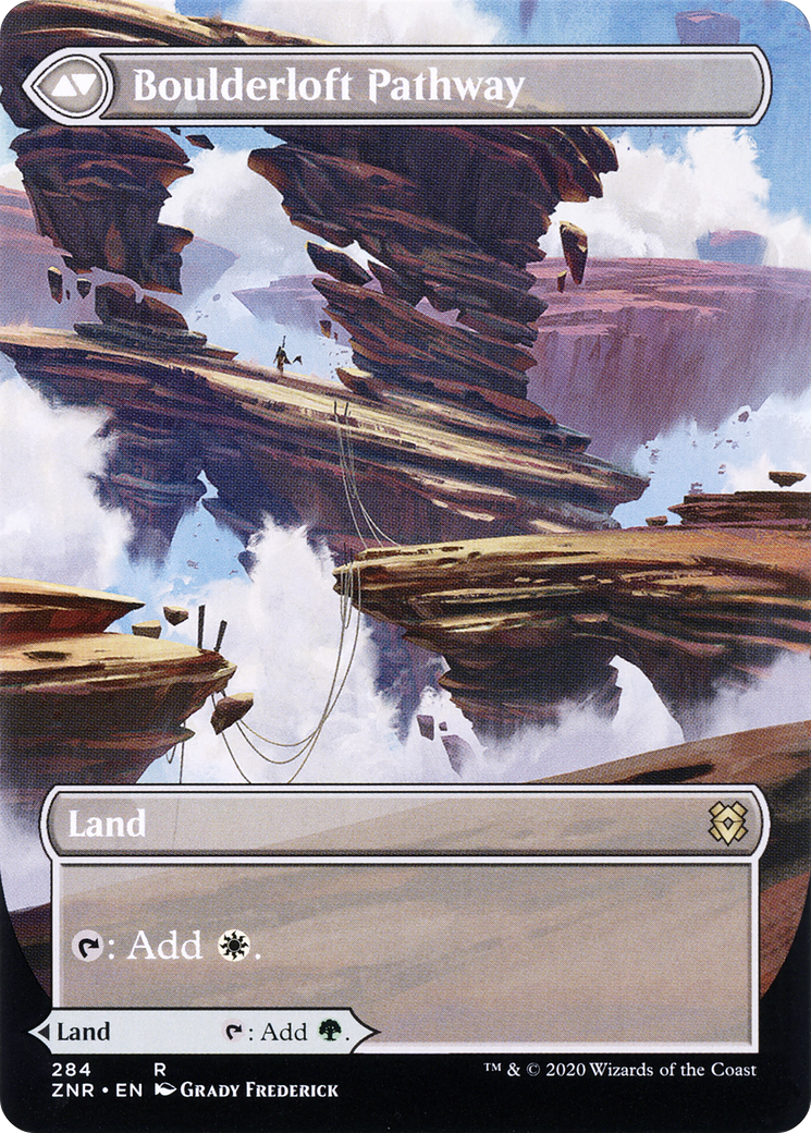 Branchloft Pathway (Borderless) (ZNR-284) - Zendikar Rising: (Showcase) (Borderless) Foil