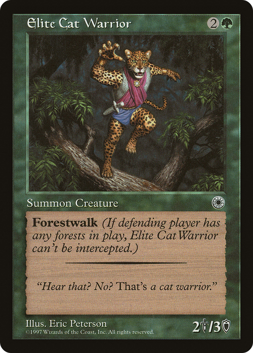 Elite Cat Warrior (Flavor Text) (POR-) - Portal