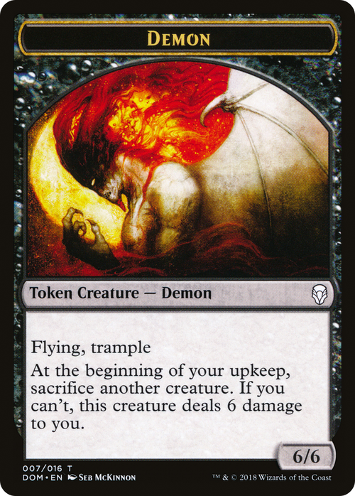 Demon Token (DOM-007) - Dominaria Tokens