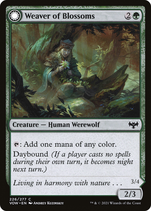 Weaver of Blossoms (VOW-226) - Innistrad: Crimson Vow: (Double Faced Transform)
