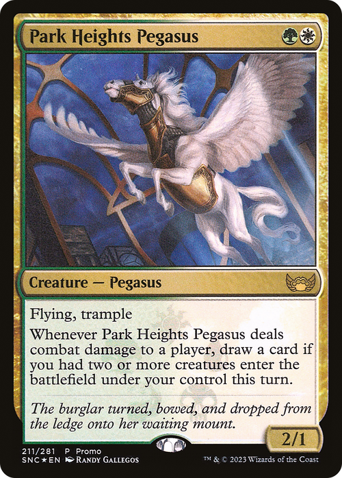 Park Heights Pegasus (MEDIA-211) - Streets of New Capenna Promos Foil