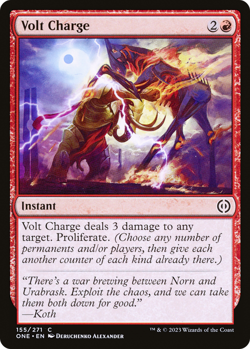 Volt Charge (ONE-155) - Phyrexia: All Will Be One Foil