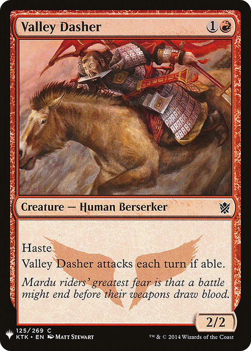 Valley Dasher (LIST-KTK-125) - The List