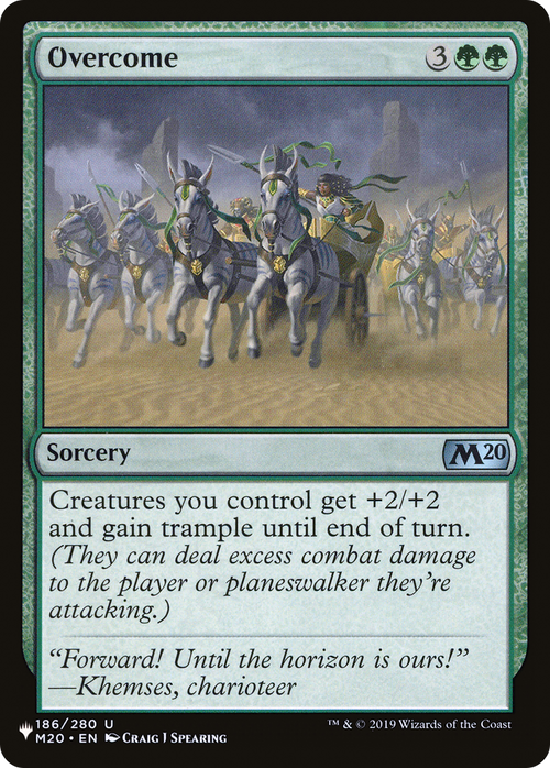 Overcome (LIST-M20-186) - The List Reprints