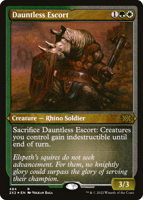 Dauntless Escort (Foil Etched) (2X2-484) - Double Masters 2022 Foil