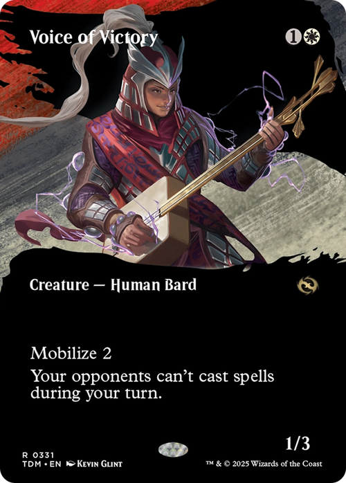Voice of Victory (Borderless) (TDM-331) - Tarkir: Dragonstorm: (Showcase) Foil