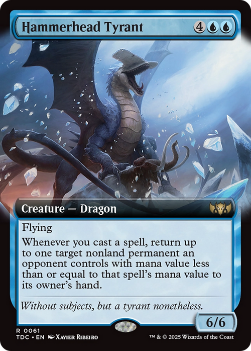 Hammerhead Tyrant (TDC-061) - Commander: Tarkir: Dragonstorm: (Extended Art)