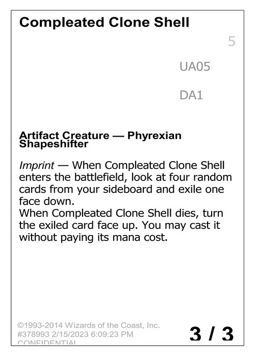 Compleated Clone Shell (UNK-) - Unknown Event