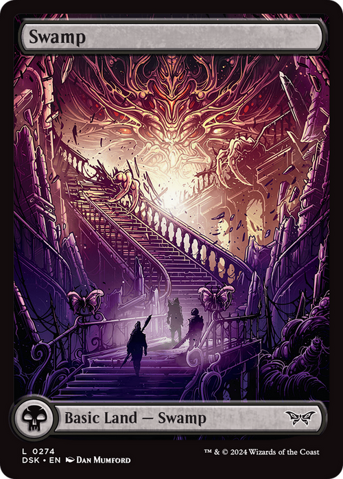 Swamp (274) - Full Art (DSK-274) - Duskmourn: House of Horror Foil