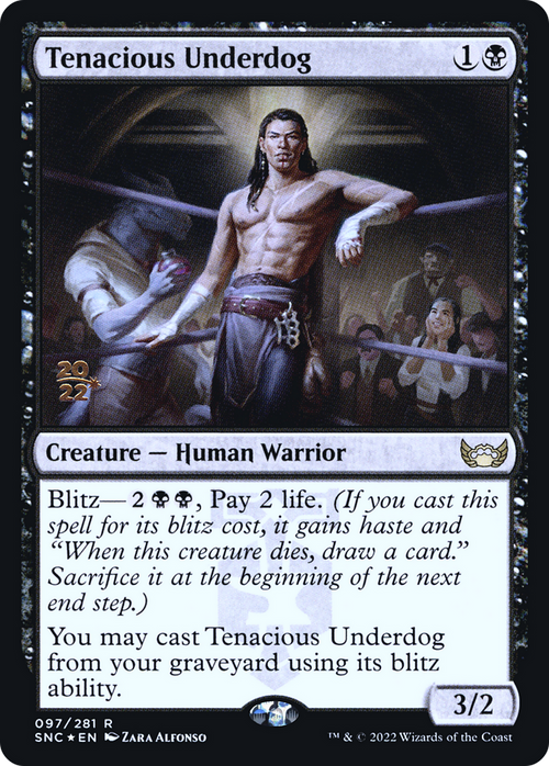 Tenacious Underdog (PRE-097) - Streets of New Capenna Promos Foil
