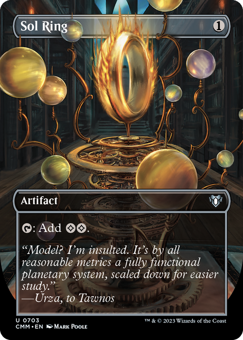 Sol Ring (Borderless) (CMM-703) - Commander Masters Foil