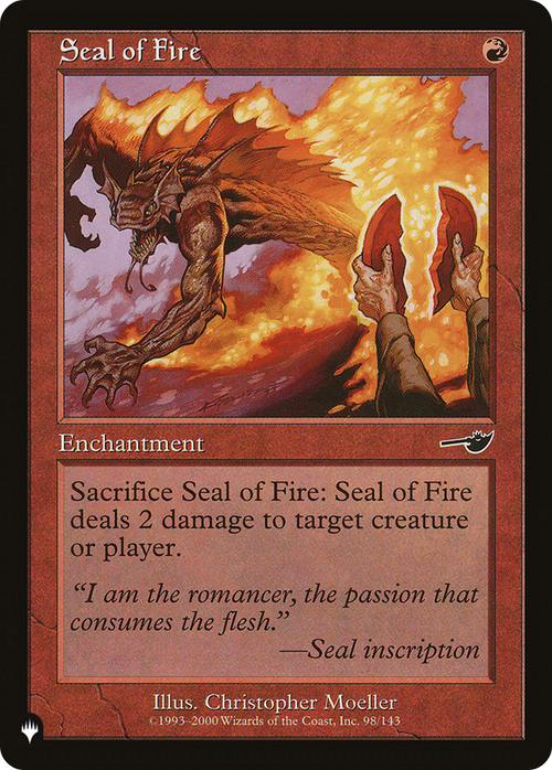 Seal of Fire (LIST-98/143) - The List