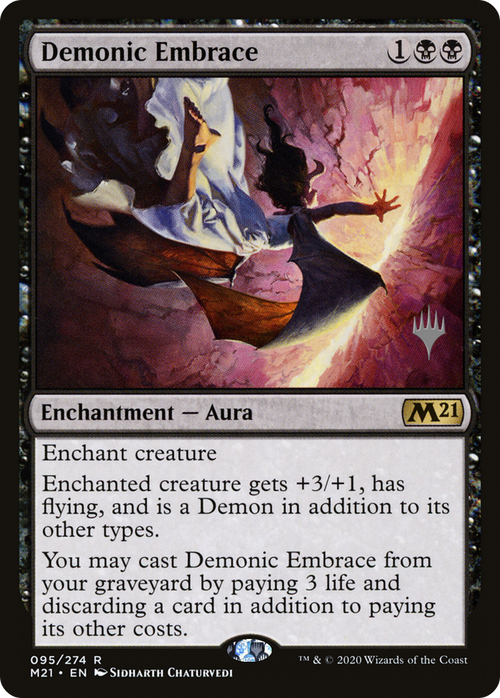 Demonic Embrace (PPM21-95P) - Core Set 2021 Promos Foil