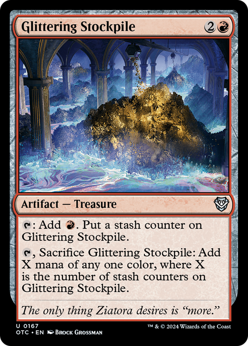 Glittering Stockpile (OTC-167) - Outlaws of Thunder Junction Commander