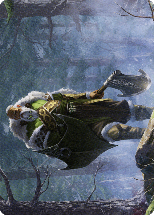 Fynn, the Fangbearer // Fynn, the Fangbearer (ASKHM-044) - Art Series: Kaldheim (Borderless) Foil