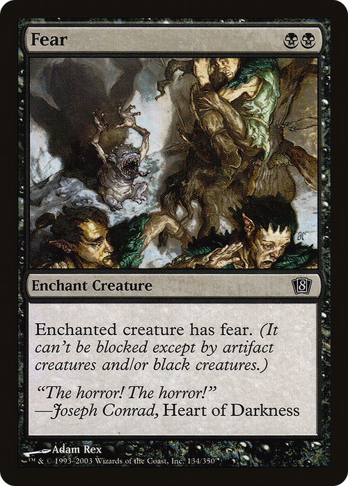 Fear (8ED-134) - 8th Edition Foil