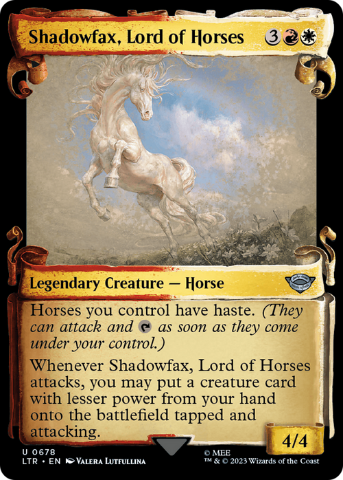 Shadowfax, Lord of Horses (Showcase Scrolls) (LTR-678) - The Lord of the Rings: Tales of Middle-earth: (Showcase) Foil