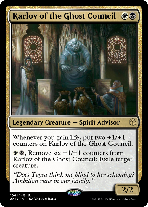Karlov of the Ghost Council (PZ1-108) - Legendary Cube Prize Pack Foil